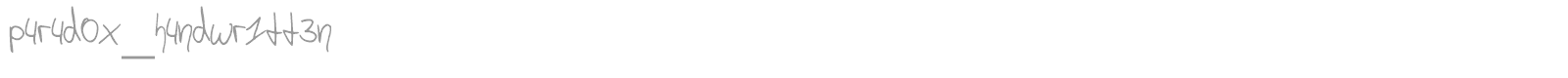p4r4d0x h4ndwr1tt3n font preview