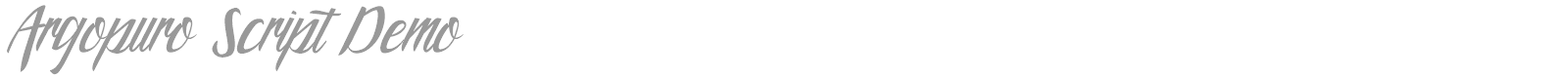 Argopuro Script font preview