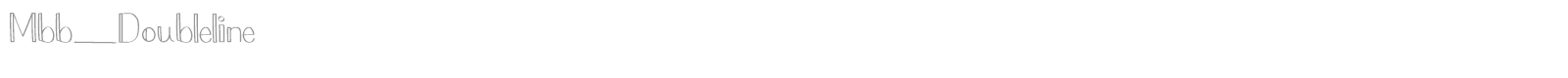 MBB Doubleline font preview