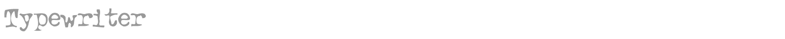 Typewriter Oldstyle font preview