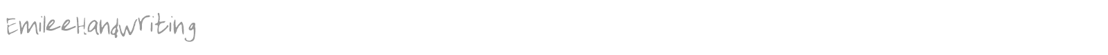 Emilee Handwriting font preview