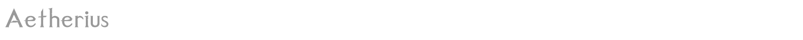Aetherius font preview