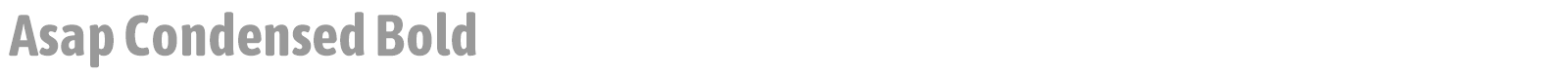 Asap Condensed font preview