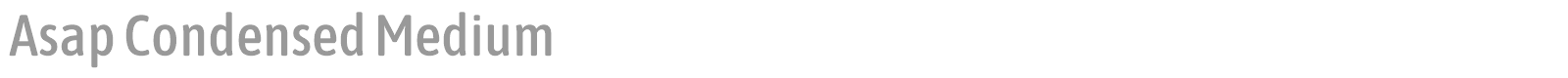 Asap Condensed font preview