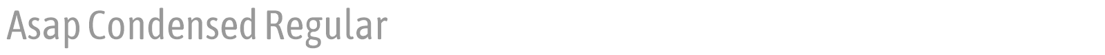 Asap Condensed font preview