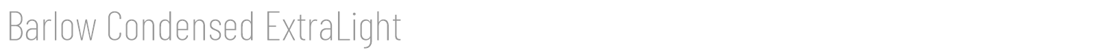 Barlow Condensed font preview
