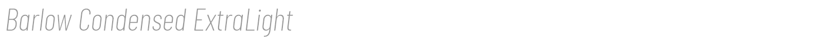 Barlow Condensed font preview