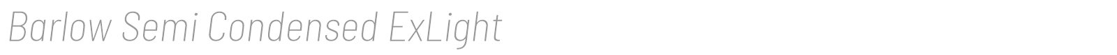 Barlow Semi Condensed font preview