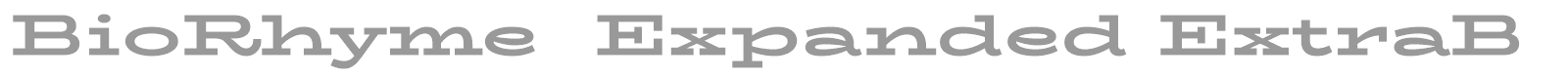 BioRhyme Expanded font preview
