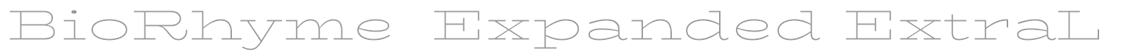 BioRhyme Expanded font preview