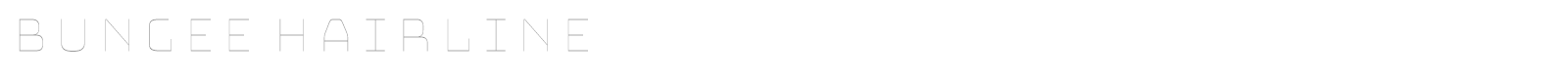 Bungee Hairline font preview