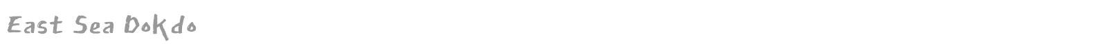 East Sea Dokdo font preview