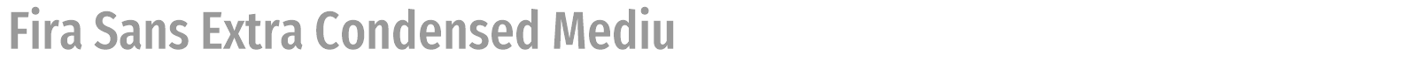 Fira Sans Extra Condensed font preview