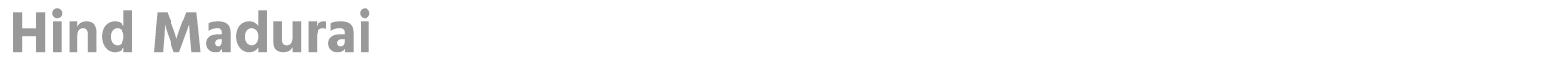 Hind Madurai font preview