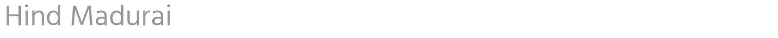 Hind Madurai font preview