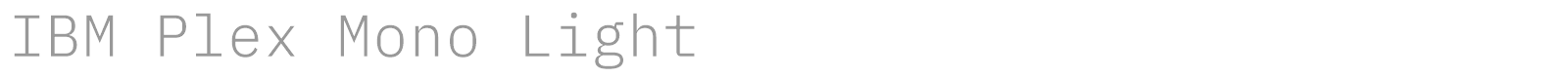 IBM Plex Mono font preview