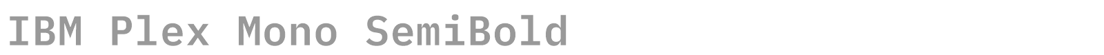 IBM Plex Mono font preview