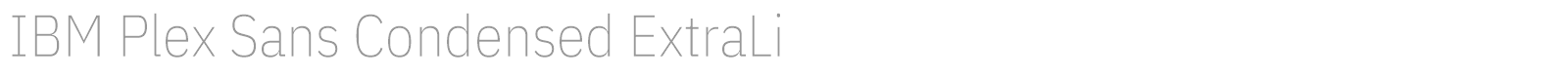 IBM Plex Sans Condensed font preview