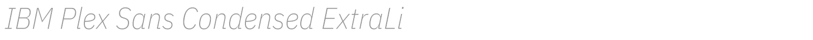 IBM Plex Sans Condensed font preview