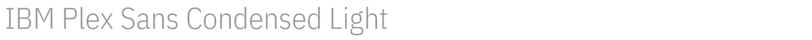 IBM Plex Sans Condensed font preview