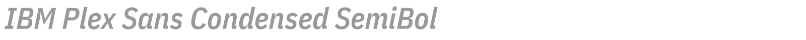 IBM Plex Sans Condensed font preview