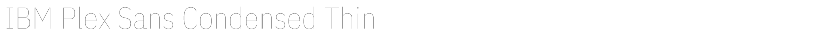 IBM Plex Sans Condensed font preview