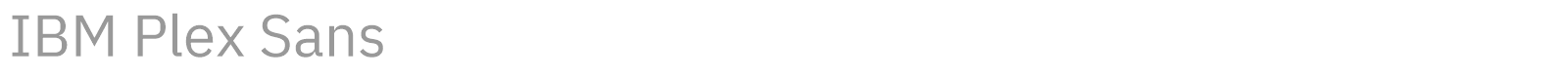 IBM Plex Sans font preview