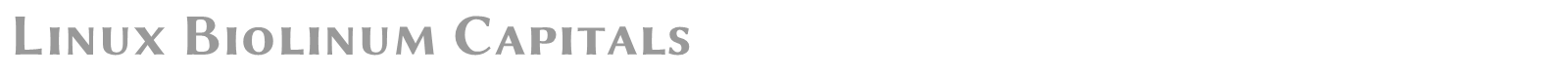 Linux Biolinum font preview