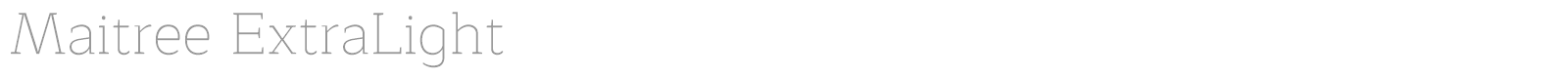 Maitree font preview