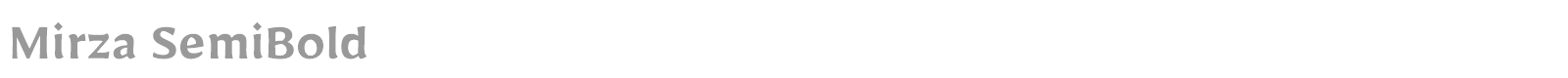 Mirza font preview
