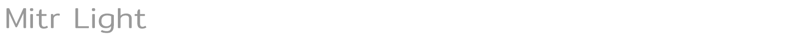 Mitr font preview