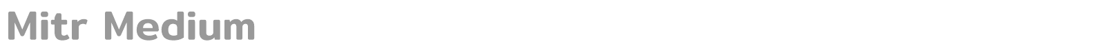 Mitr font preview