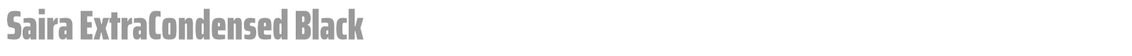Saira Extra Condensed font preview