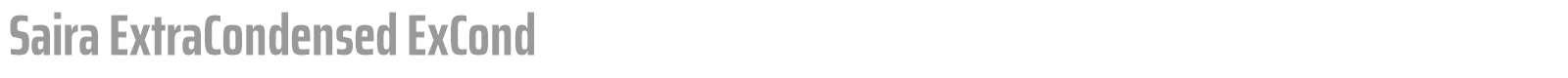 Saira Extra Condensed font preview