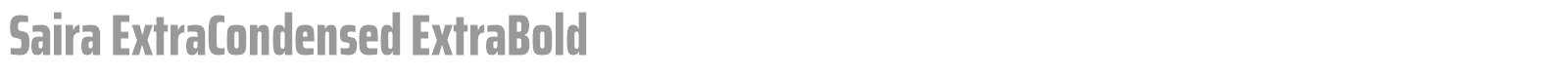 Saira Extra Condensed font preview
