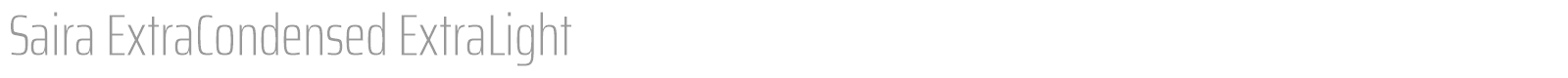 Saira Extra Condensed font preview