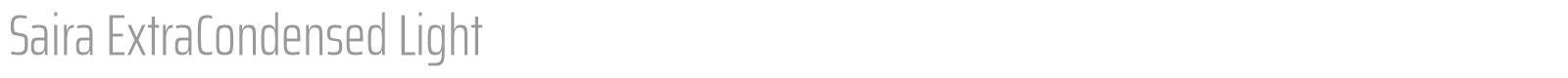 Saira Extra Condensed font preview