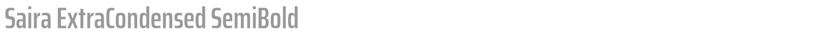 Saira Extra Condensed font preview