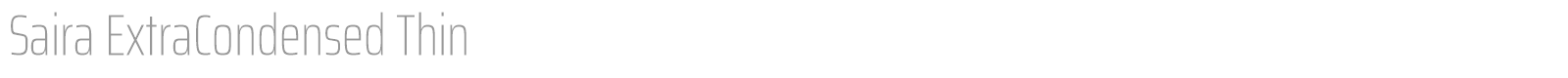 Saira Extra Condensed font preview