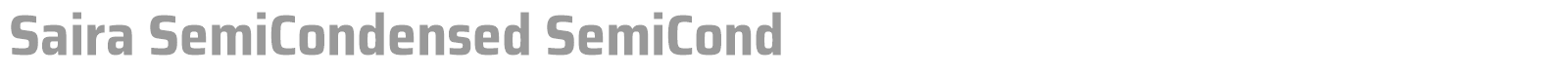 Saira Semi Condensed font preview