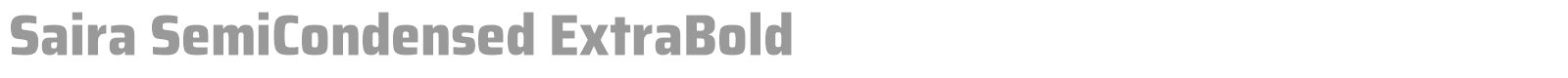 Saira Semi Condensed font preview