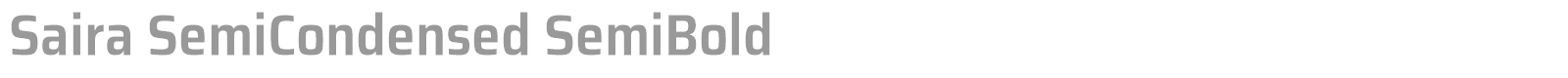 Saira Semi Condensed font preview