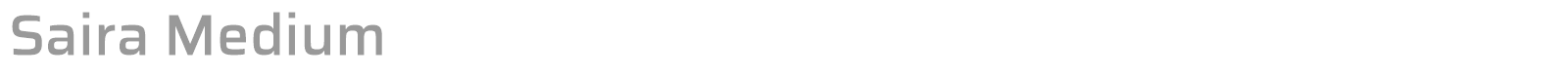 Saira font preview