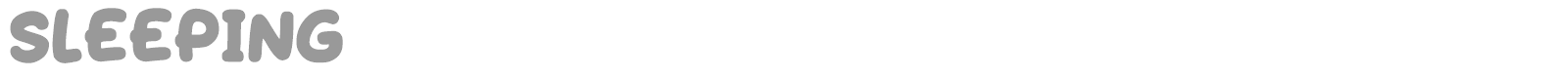 Sleeping font preview