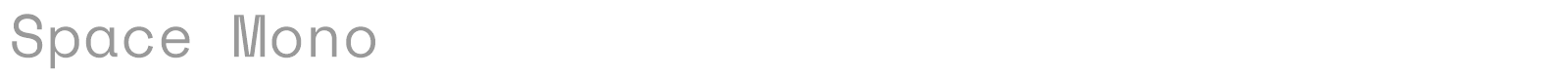 Space Mono font preview