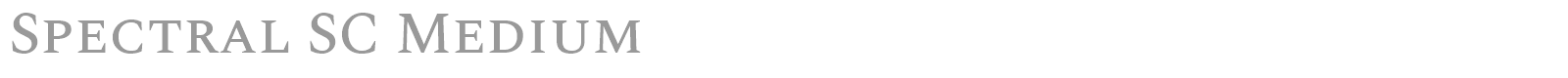 Spectral SC font preview