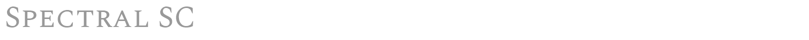 Spectral SC font preview
