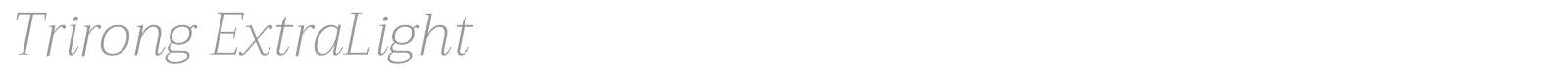 Trirong font preview