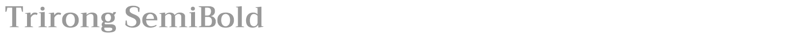 Trirong font preview