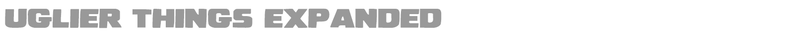 Uglier Things font preview